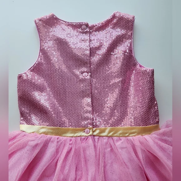 Avon Disney princess Aurora party dress size 7/8 sequins top multi layer bottom - Picture 12 of 13